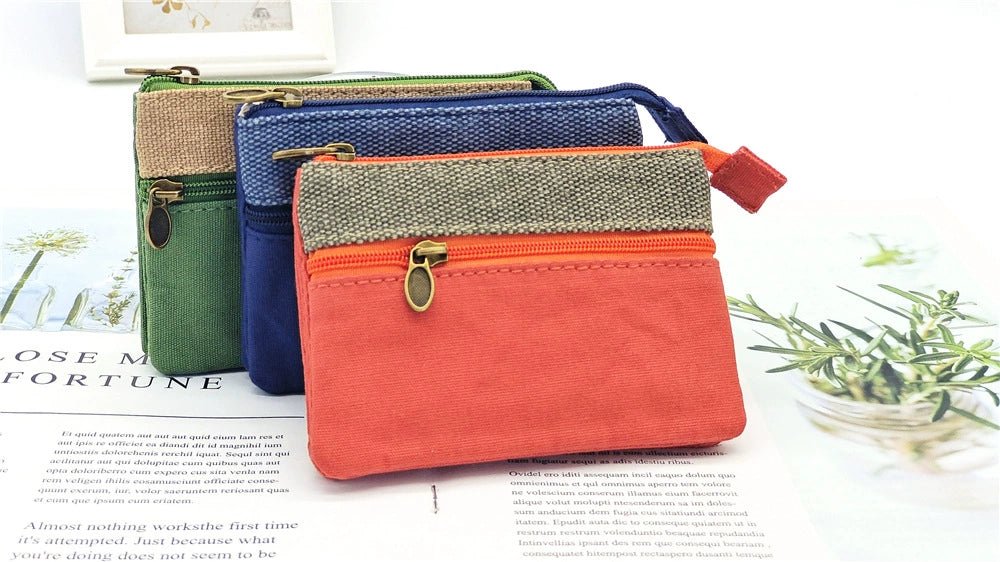 Fabric License ID Card Protective Case Small Wallet - Walmarkettt.com