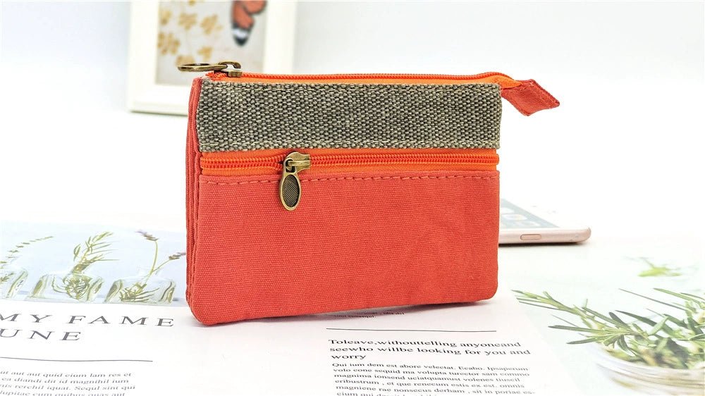 Fabric License ID Card Protective Case Small Wallet - Walmarkettt.com