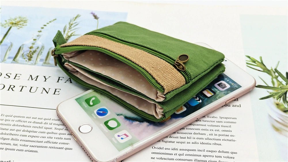 Fabric License ID Card Protective Case Small Wallet - Walmarkettt.com