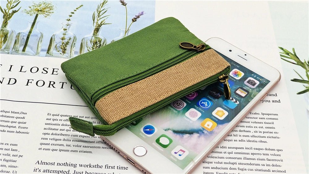 Fabric License ID Card Protective Case Small Wallet - Walmarkettt.com