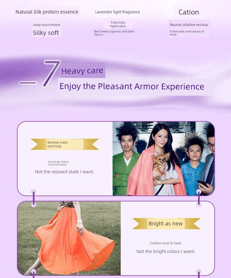 For Home Clothing Clothes Softener Lasting Fragrance Lavender Lasting Fragrance Anti - Static Clothes Soft Care Solution - Walmarkettt.com