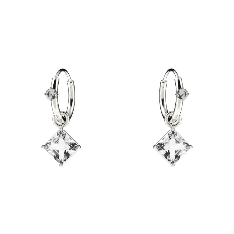 Frggather Gem Short Earrings Original Design High - Grade Temperament Silver Eardrops Neutral Men and Women Same Style - Walmarkettt.com