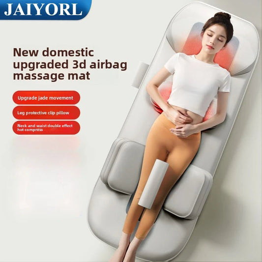 Full Body Massage Mat Mattress Electric Airbag Traction Lumbar Heated Kneading Neck Massager Vibration with Remote Controlle - Walmarkettt.com