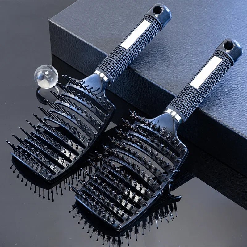 Hair Brush Scalp Massage Comb Hairbrush Bristle;Nylon Women Wet Curly Detangle Hair Brush for Salon Hairdressing Styling Tools - Walmarkettt.com