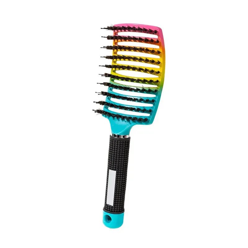 Hair Brush Scalp Massage Comb Hairbrush Bristle;Nylon Women Wet Curly Detangle Hair Brush for Salon Hairdressing Styling Tools - Walmarkettt.com