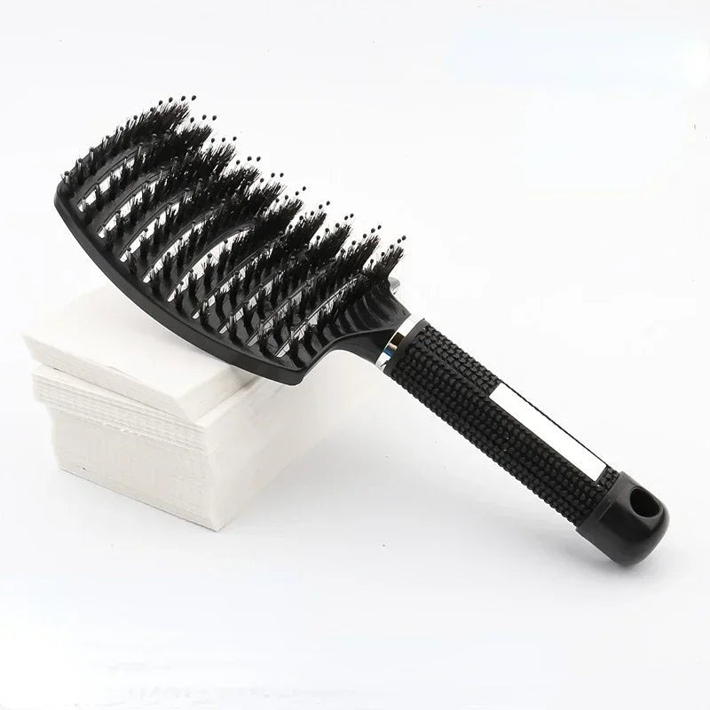Hair Brush Scalp Massage Comb Hairbrush Bristle;Nylon Women Wet Curly Detangle Hair Brush for Salon Hairdressing Styling Tools - Walmarkettt.com