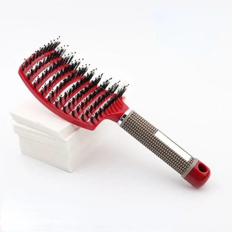 Hair Brush Scalp Massage Comb Hairbrush Bristle;Nylon Women Wet Curly Detangle Hair Brush for Salon Hairdressing Styling Tools - Walmarkettt.com