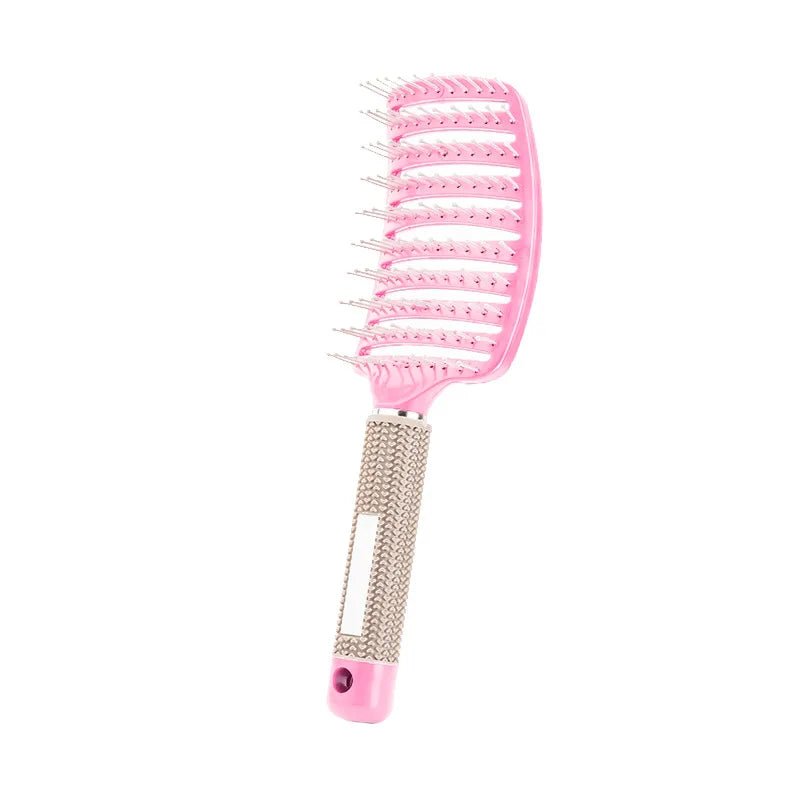 Hair Brush Scalp Massage Comb Hairbrush Bristle&Nylon Women Wet Curly Detangle Hair glove for Salon Hairdressing Styling Tools - Walmarkettt.com