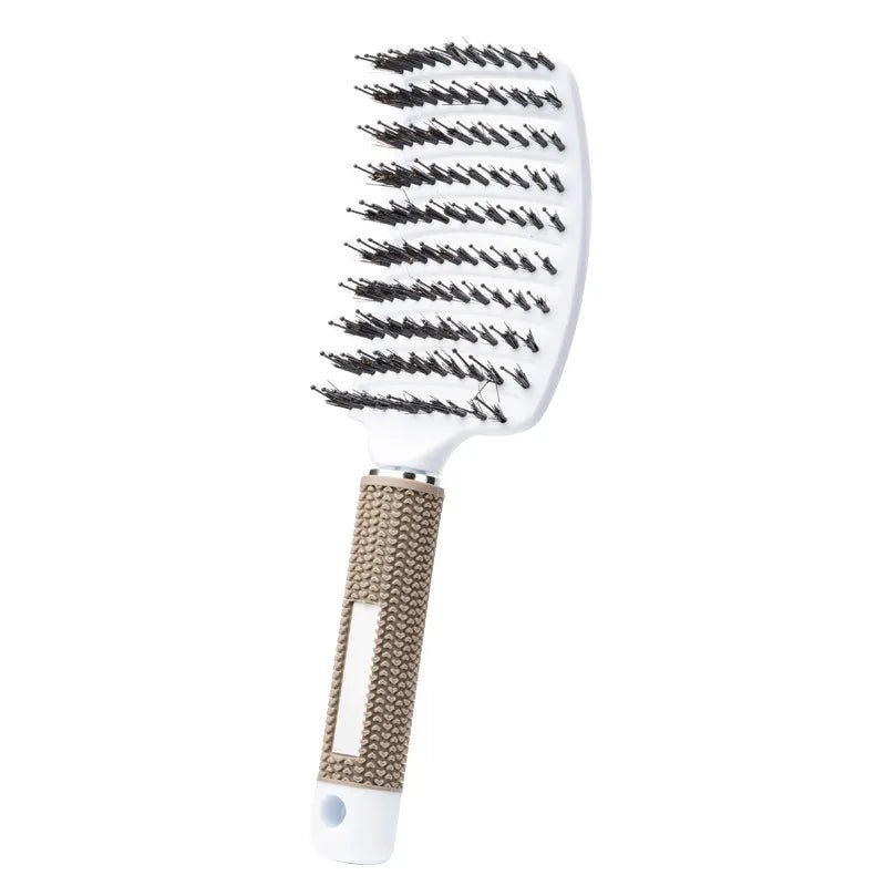 Hair Brush Scalp Massage Comb Hairbrush Bristle&Nylon Women Wet Curly Detangle Hair glove for Salon Hairdressing Styling Tools - Walmarkettt.com