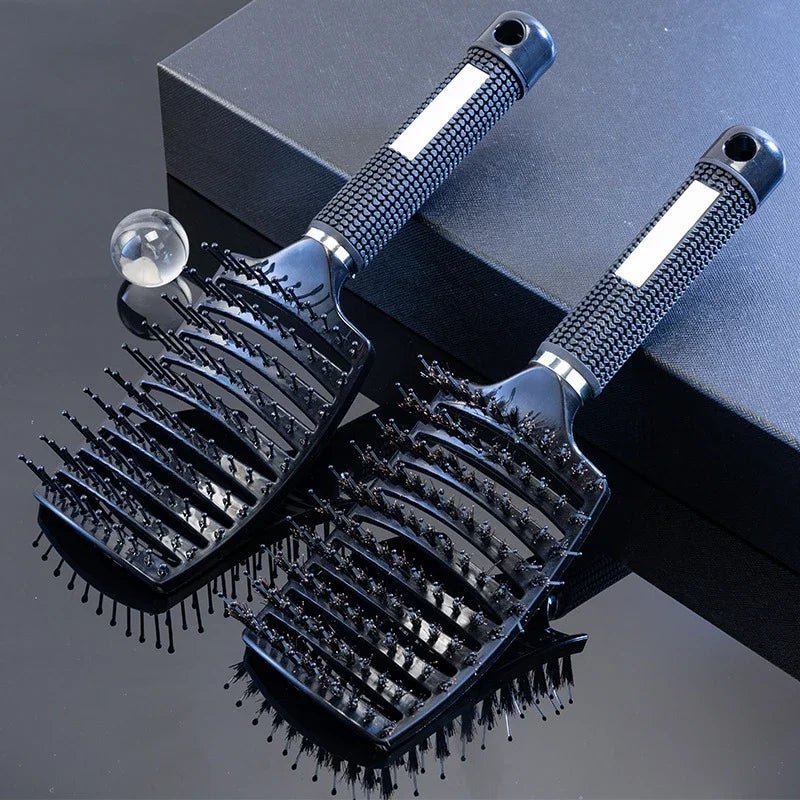 Hair Brush Scalp Massage Comb Hairbrush Bristle&Nylon Women Wet Curly Detangle Hair glove for Salon Hairdressing Styling Tools - Walmarkettt.com