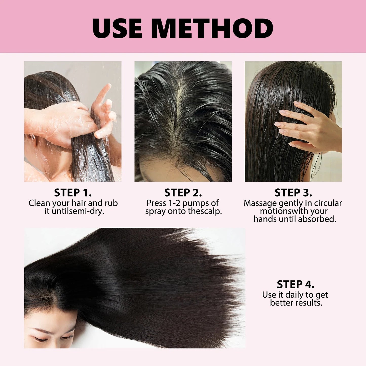 Hair Care Spray Nourishes Hair Scalp Moisturizes And Softens Hair, Repair Damage Strengthen Hair Follicles Reducing Hair Loss - Walmarkettt.com