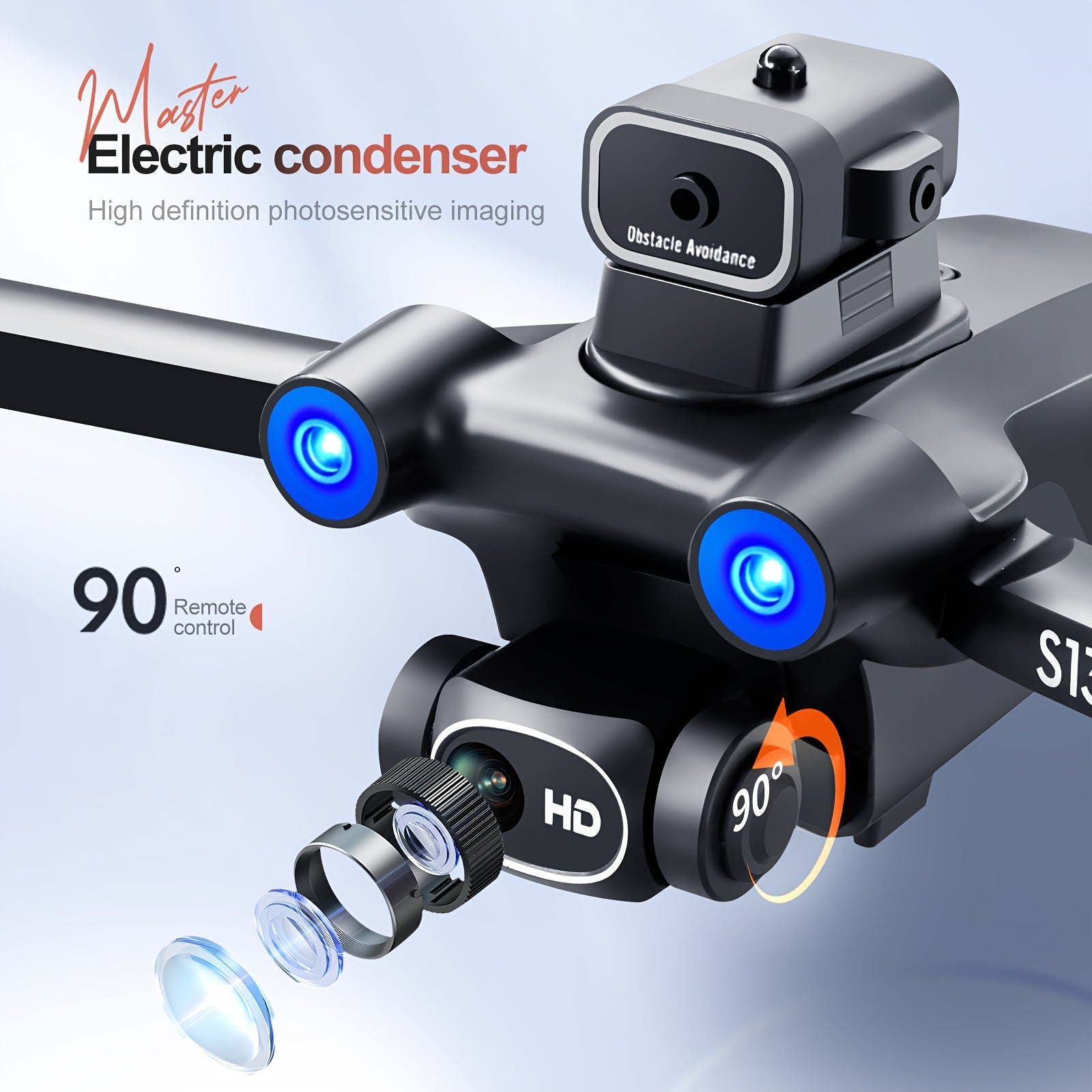 HD Dual Camera S136 UAV Drone with GPS, 360° Obstacle Avoidance, Optical Flow Hovering, One - Key Takeoff, and Fail - Safe Return - Perfect for Beginners and Men's Gifts - Walmarkettt.com