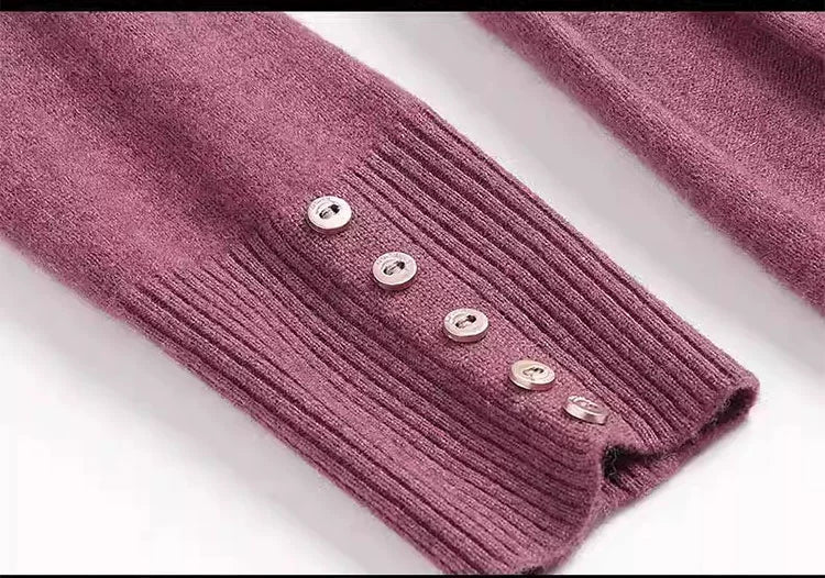 Hengyuanxiang Spring & Fall Belly Covering Knitting Dress Cashmere Sweater - Walmarkettt.com