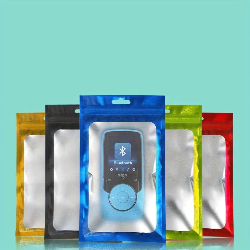[Holographic Zipper Lock Bags] 100 - Pack Holographic Zipper Lock Resealable Bags | Moisture - Proof Aluminum Foil Polyester Film Flat Transparent Window Pouch for Electronics/Jewelry/Cosmetics Organization, 4 Size Options, Non - f - Walmarkettt.com