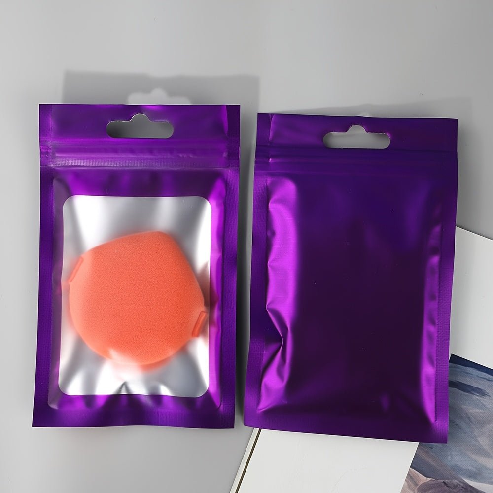 [Holographic Zipper Lock Bags] 100 - Pack Holographic Zipper Lock Resealable Bags | Moisture - Proof Aluminum Foil Polyester Film Flat Transparent Window Pouch for Electronics/Jewelry/Cosmetics Organization, 4 Size Options, Non - f - Walmarkettt.com