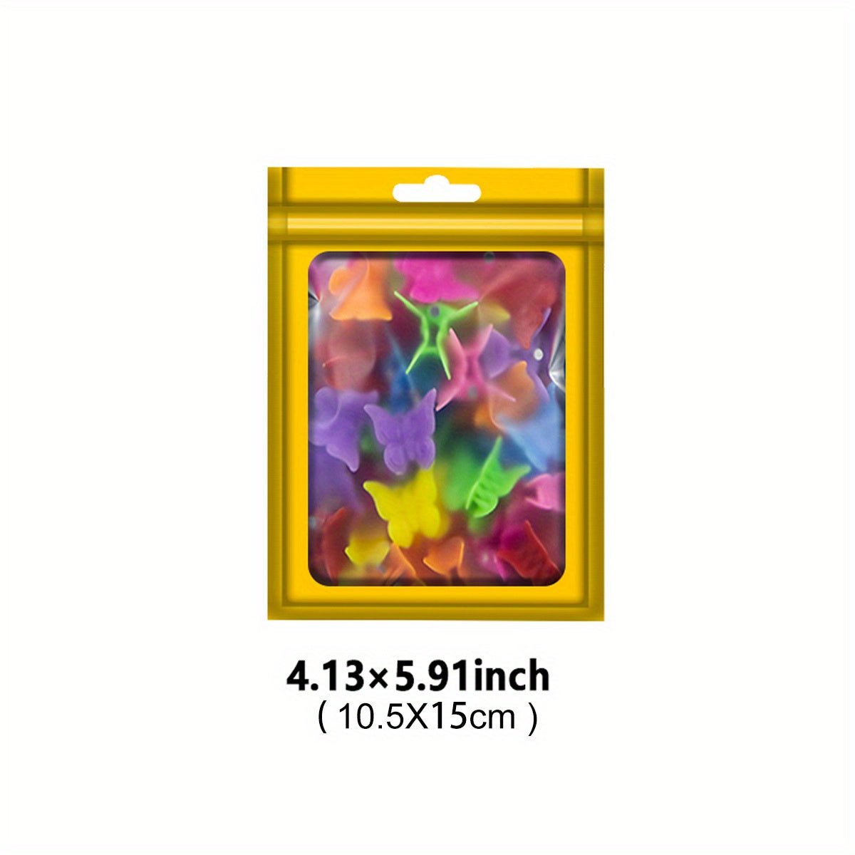 [Holographic Zipper Lock Bags] 100 - Pack Holographic Zipper Lock Resealable Bags | Moisture - Proof Aluminum Foil Polyester Film Flat Transparent Window Pouch for Electronics/Jewelry/Cosmetics Organization, 4 Size Options, Non - f - Walmarkettt.com