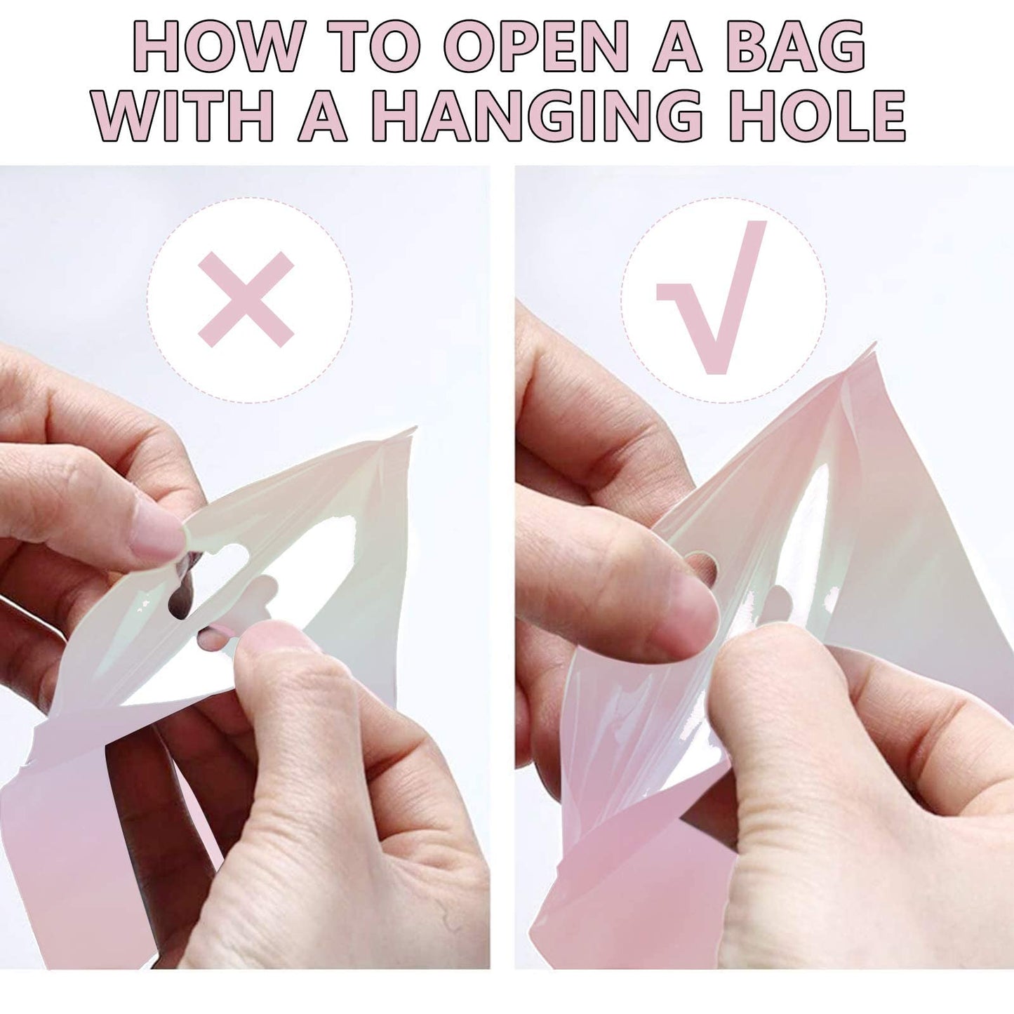[Holographic Zipper Lock Bags] 100 - Pack Holographic Zipper Lock Resealable Bags | Moisture - Proof Aluminum Foil Polyester Film Flat Transparent Window Pouch for Electronics/Jewelry/Cosmetics Organization, 4 Size Options, Non - f - Walmarkettt.com