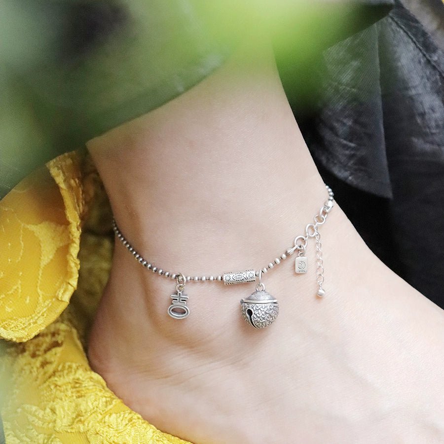 [Jixiang] Silver Hollow Sachet Ball Bracelet Anklet Portable Wear Incense Pills Aromatherapy Oil No Fire Lasting Diffuse - Walmarkettt.com