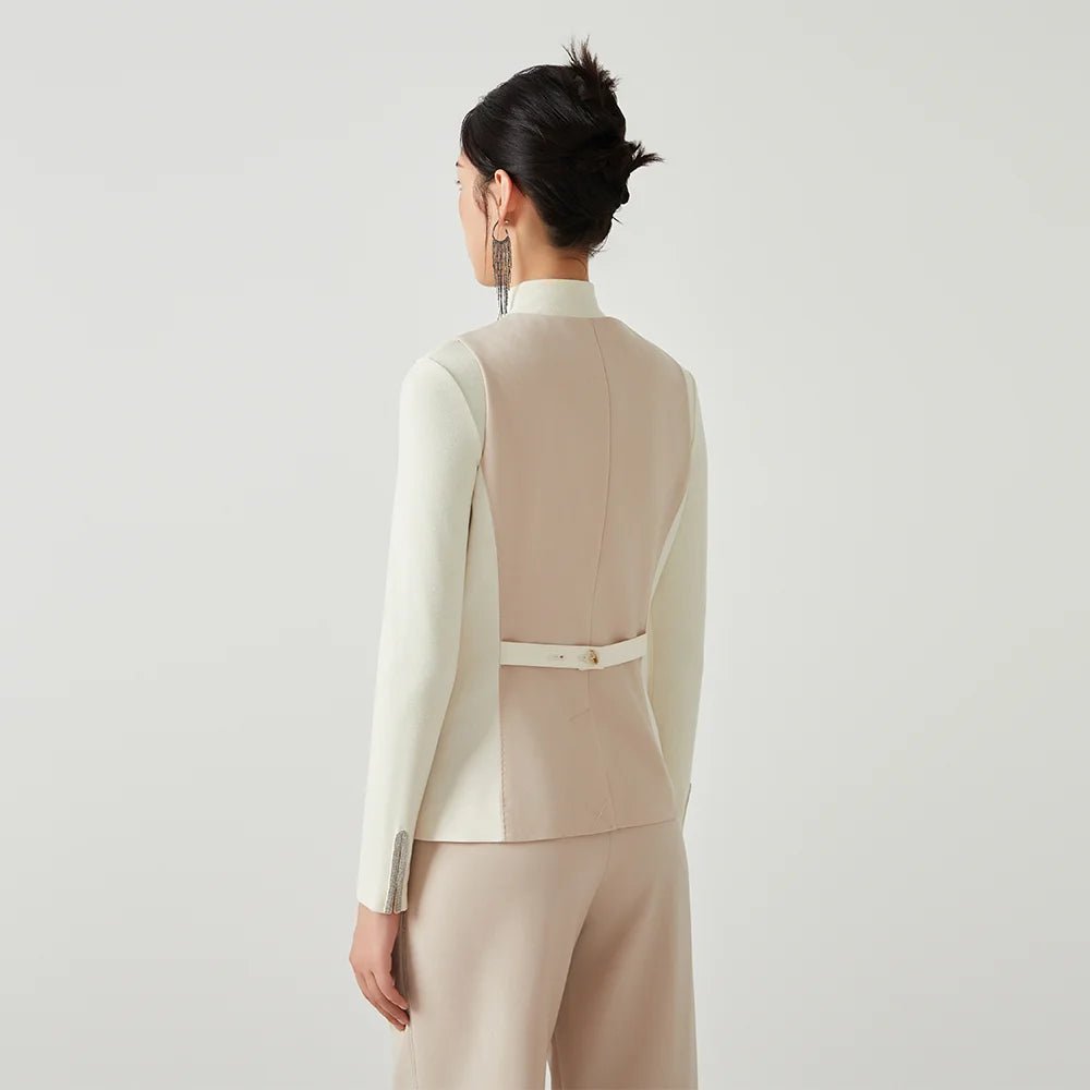 K2548W Luxury women's autumn suits vest wool office business wear formal Laidies woolen clothes - Walmarkettt.com
