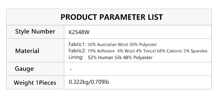 K2548W Luxury women's autumn suits vest wool office business wear formal Laidies woolen clothes - Walmarkettt.com