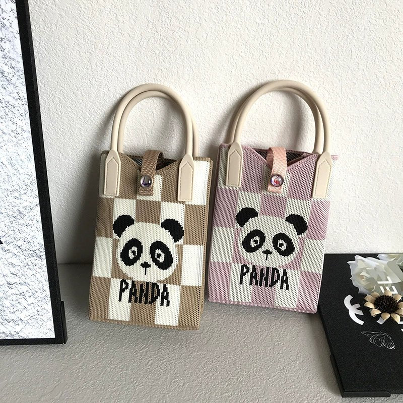 Korean Style Handbag, Fashionable and Simple, Knitted Single Shoulder Crossbody Mini Phone Bag, Portable Storage Coin Purse for Going Out - Walmarkettt.com