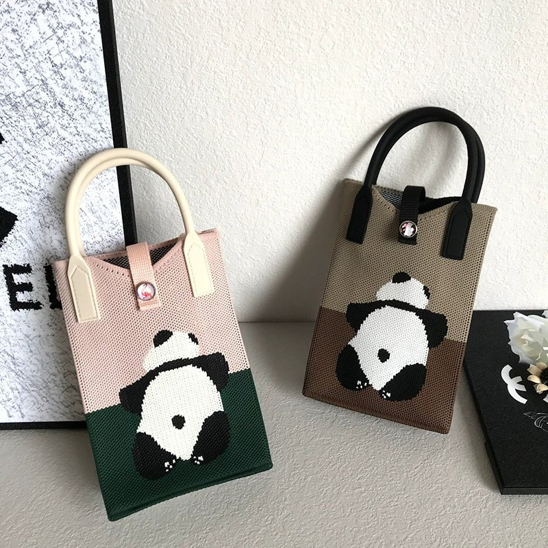 Korean Style Handbag, Fashionable and Simple, Knitted Single Shoulder Crossbody Mini Phone Bag, Portable Storage Coin Purse for Going Out - Walmarkettt.com