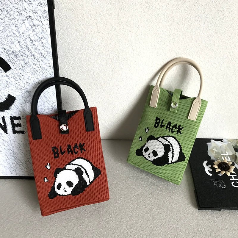 Korean Style Handbag, Fashionable and Simple, Knitted Single Shoulder Crossbody Mini Phone Bag, Portable Storage Coin Purse for Going Out - Walmarkettt.com