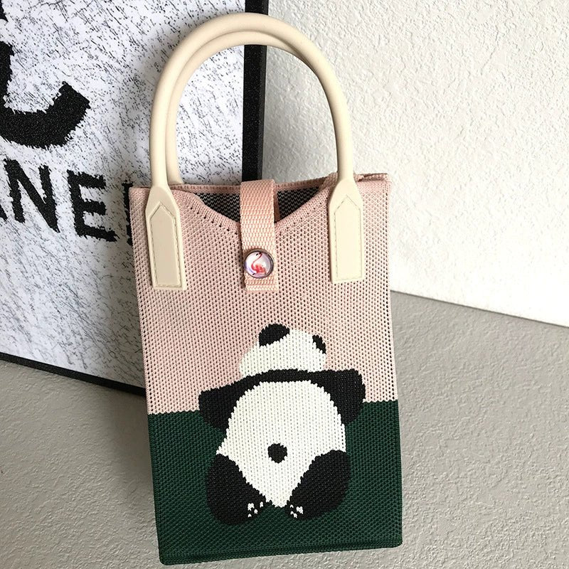 Korean Style Handbag, Fashionable and Simple, Knitted Single Shoulder Crossbody Mini Phone Bag, Portable Storage Coin Purse for Going Out - Walmarkettt.com