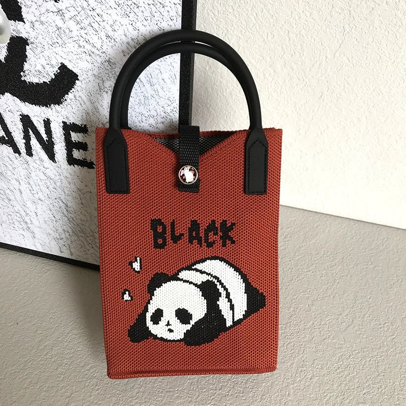 Korean Style Handbag, Fashionable and Simple, Knitted Single Shoulder Crossbody Mini Phone Bag, Portable Storage Coin Purse for Going Out - Walmarkettt.com