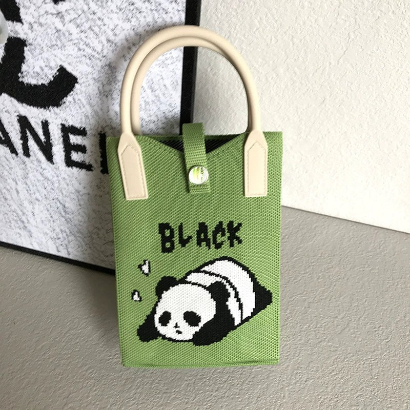 Korean Style Handbag, Fashionable and Simple, Knitted Single Shoulder Crossbody Mini Phone Bag, Portable Storage Coin Purse for Going Out - Walmarkettt.com