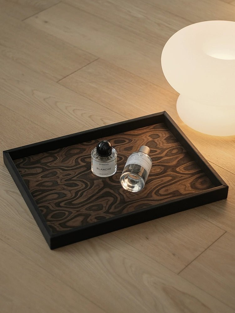 Ladylike Nordic Style Wooden Tray Rectangular Dresser Cosmetic Storage Aromatherapy Plate Living Room Fruit Plate - Walmarkettt.com