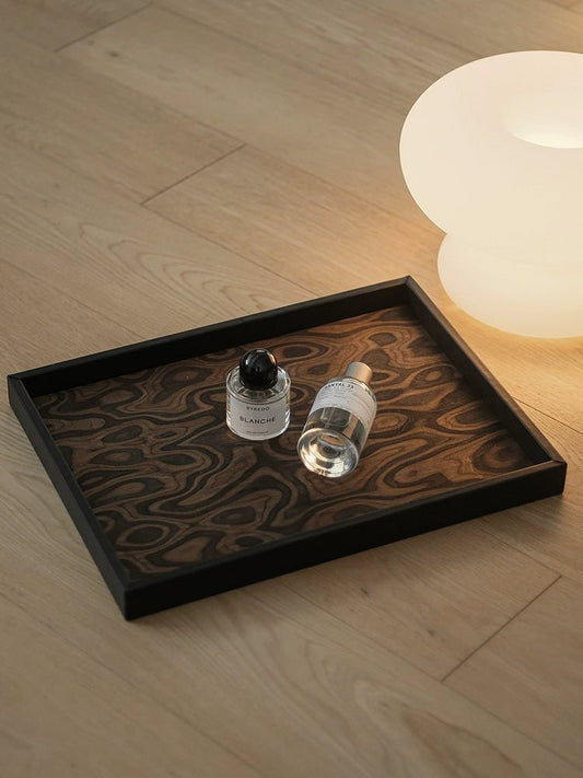 Ladylike Nordic Style Wooden Tray Rectangular Dresser Cosmetic Storage Aromatherapy Plate Living Room Fruit Plate - Walmarkettt.com