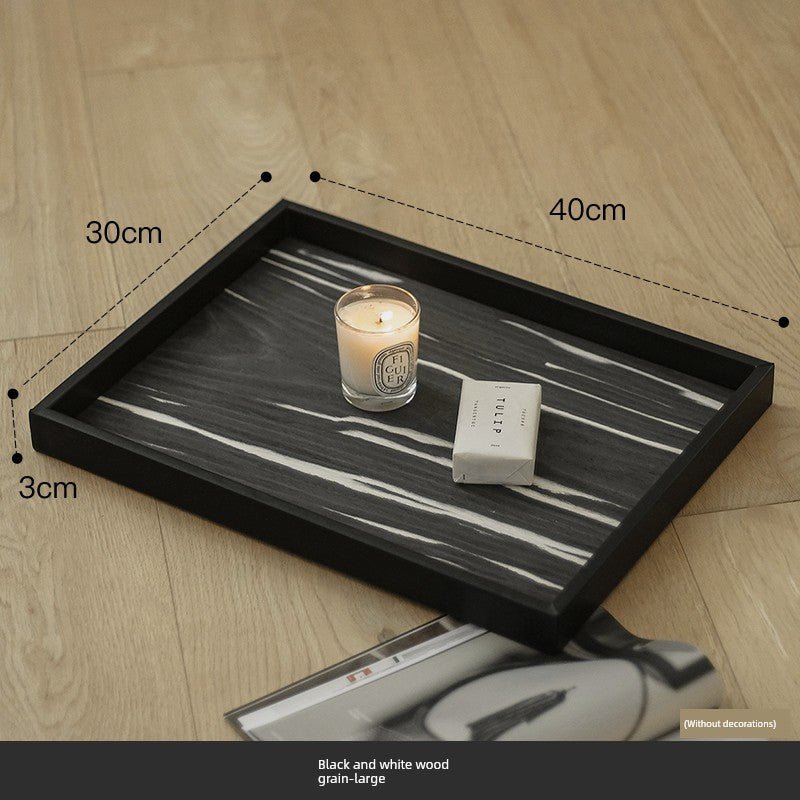 Ladylike Nordic Style Wooden Tray Rectangular Dresser Cosmetic Storage Aromatherapy Plate Living Room Fruit Plate - Walmarkettt.com