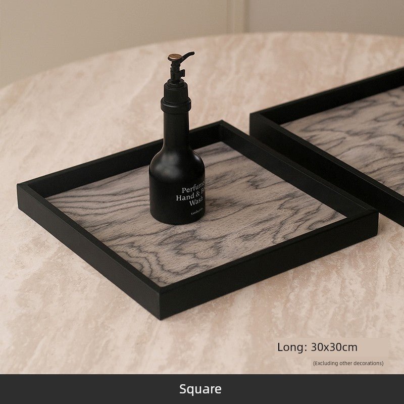 Ladylike Nordic Style Wooden Tray Rectangular Dresser Cosmetic Storage Aromatherapy Plate Living Room Fruit Plate - Walmarkettt.com