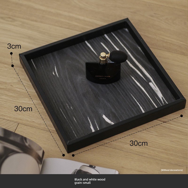 Ladylike Nordic Style Wooden Tray Rectangular Dresser Cosmetic Storage Aromatherapy Plate Living Room Fruit Plate - Walmarkettt.com