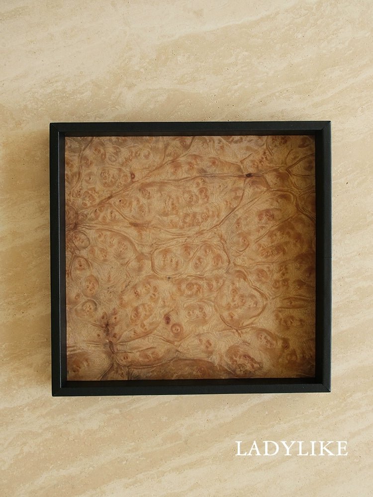 Ladylike Nordic Style Wooden Tray Rectangular Dresser Cosmetic Storage Aromatherapy Plate Living Room Fruit Plate - Walmarkettt.com