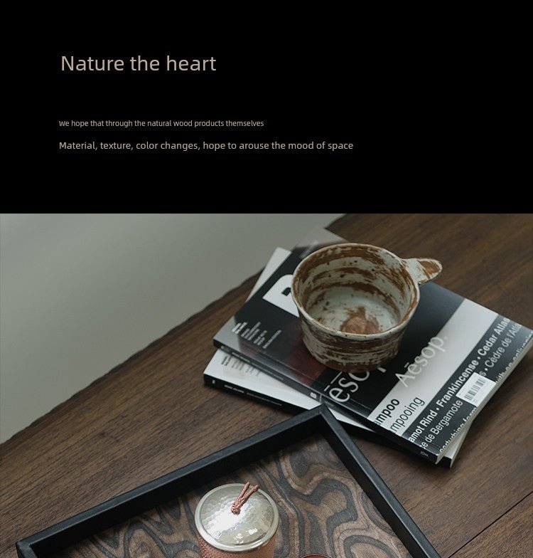 Ladylike Nordic Style Wooden Tray Rectangular Dresser Cosmetic Storage Aromatherapy Plate Living Room Fruit Plate - Walmarkettt.com