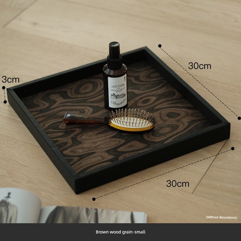 Ladylike Nordic Style Wooden Tray Rectangular Dresser Cosmetic Storage Aromatherapy Plate Living Room Fruit Plate - Walmarkettt.com