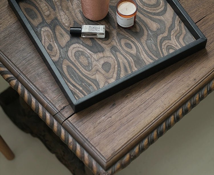 Ladylike Nordic Style Wooden Tray Rectangular Dresser Cosmetic Storage Aromatherapy Plate Living Room Fruit Plate - Walmarkettt.com