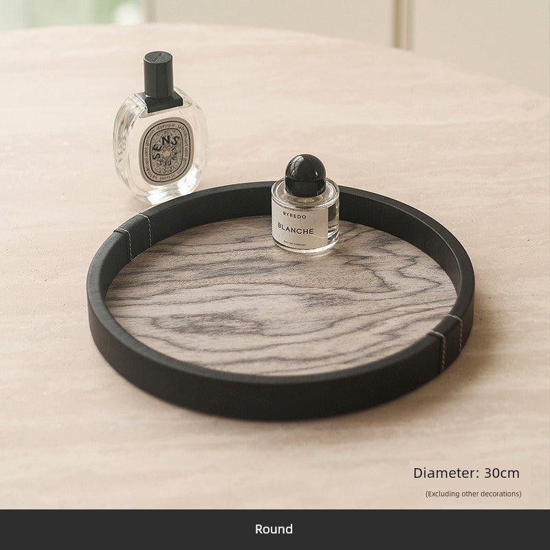 Ladylike Nordic Style Wooden Tray Rectangular Dresser Cosmetic Storage Aromatherapy Plate Living Room Fruit Plate - Walmarkettt.com