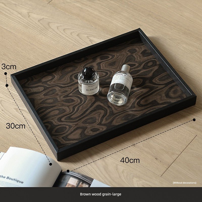 Ladylike Nordic Style Wooden Tray Rectangular Dresser Cosmetic Storage Aromatherapy Plate Living Room Fruit Plate - Walmarkettt.com