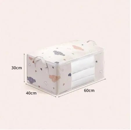 Large Capacity Clothes Storage Bag Organizer With Reinforced Handle Suitable For Blankets Bedding Foldable With Sturdy Zipper - Walmarkettt.com