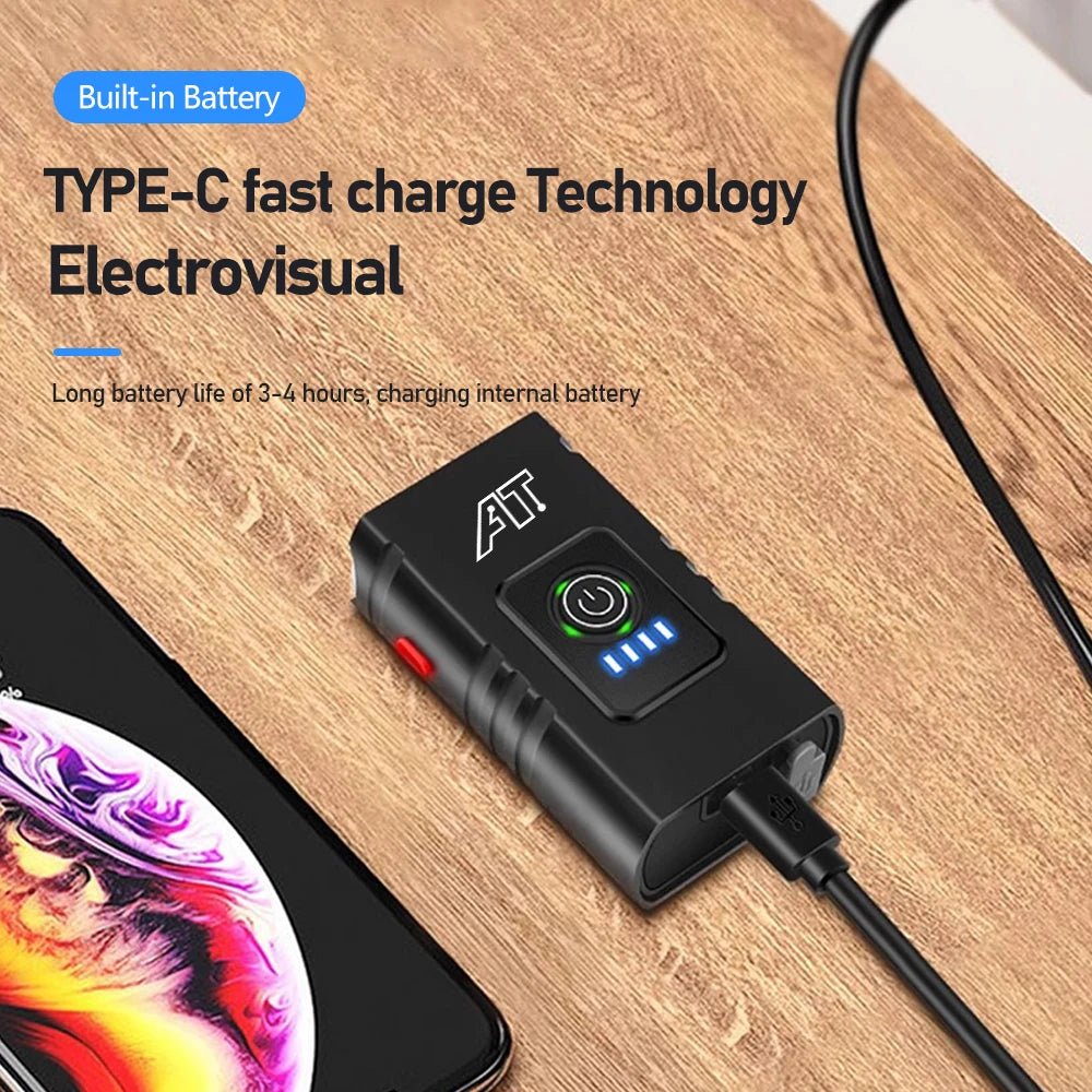 LED Bicycle Front Light Type - C Rechargeable Bicycle Headlight MTB Road Bike Headlamp Easy to Install Cycling Accessories - Walmarkettt.com