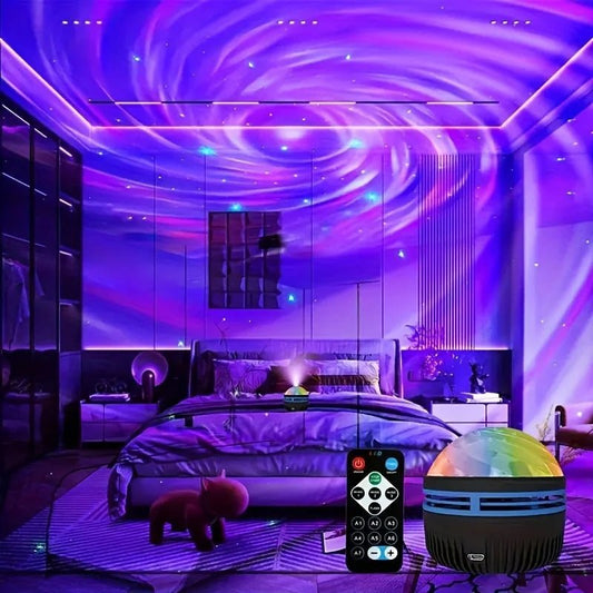 LED NightLights Galaxy Projector Remote Control 5V USB Rechargeable Starry Sky Lamp DMX Sound Active 7 Modes for Kids Room Decor - Walmarkettt.com