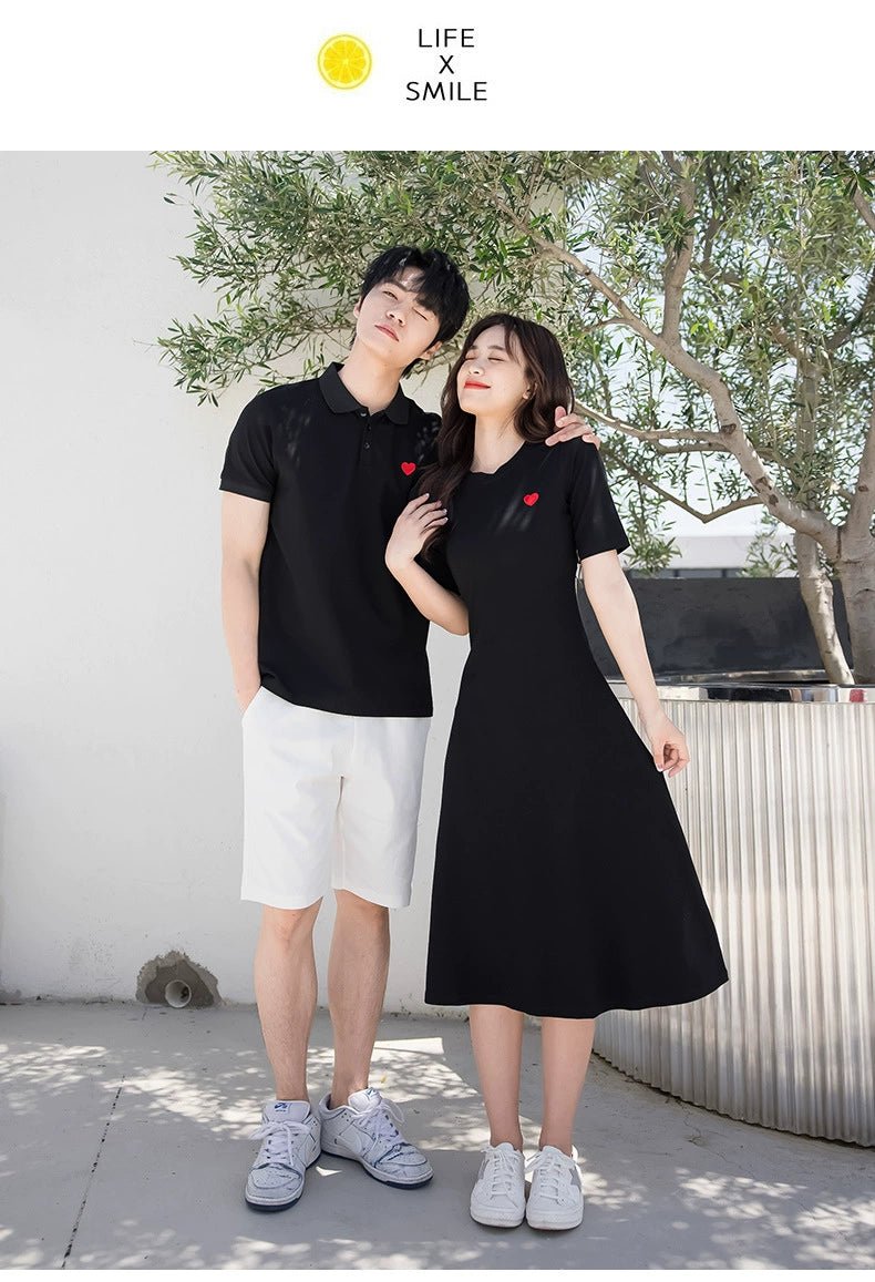 Long Dress Polo Shirt T-shirt Couple 'S Summer Clothes - Walmarkettt.com