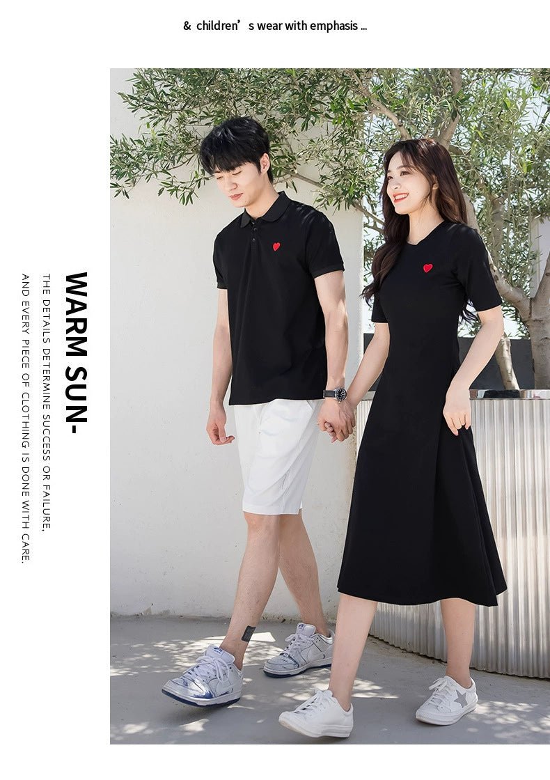 Long Dress Polo Shirt T-shirt Couple 'S Summer Clothes - Walmarkettt.com