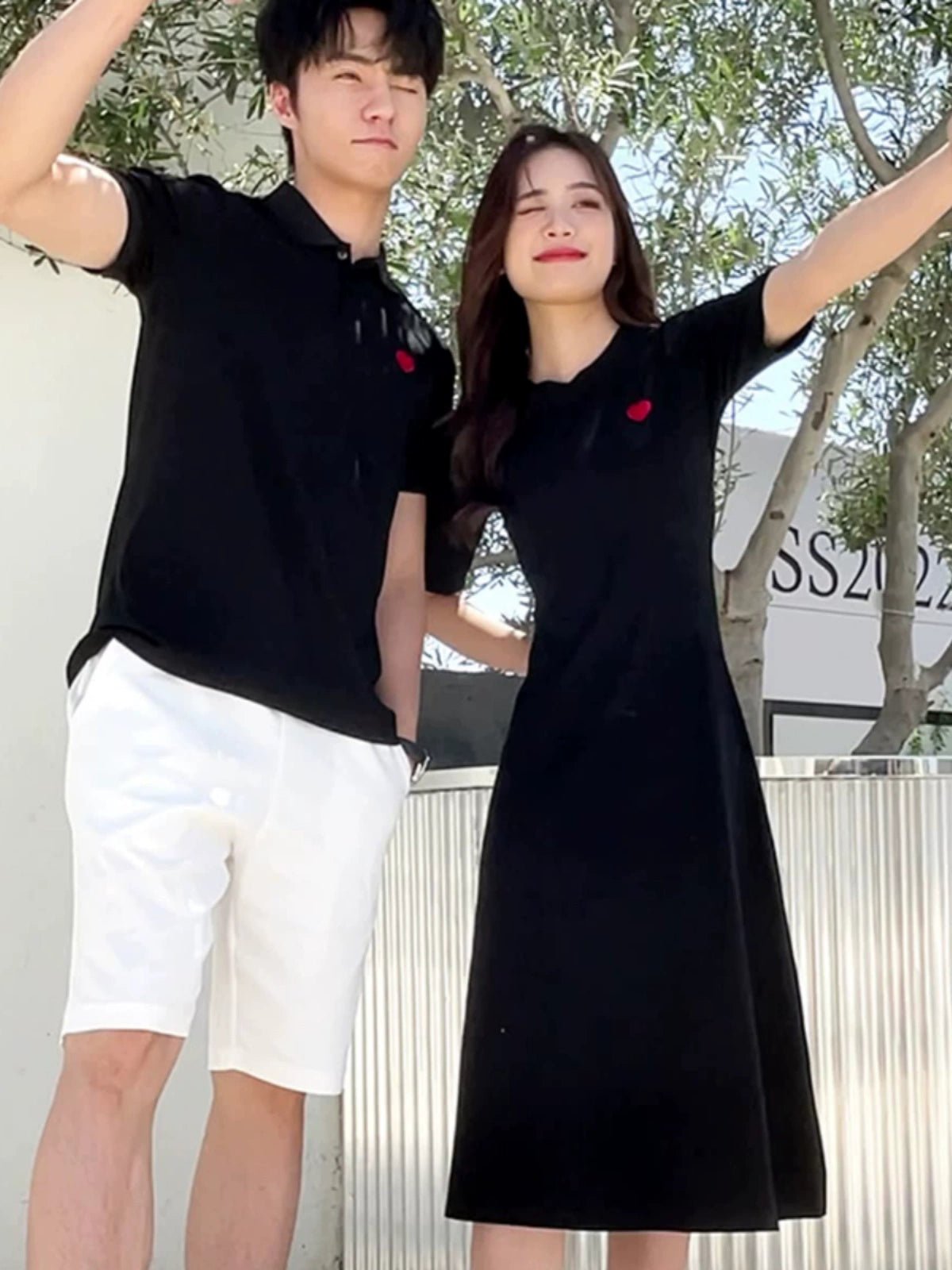Long Dress Polo Shirt T-shirt Couple 'S Summer Clothes - Walmarkettt.com