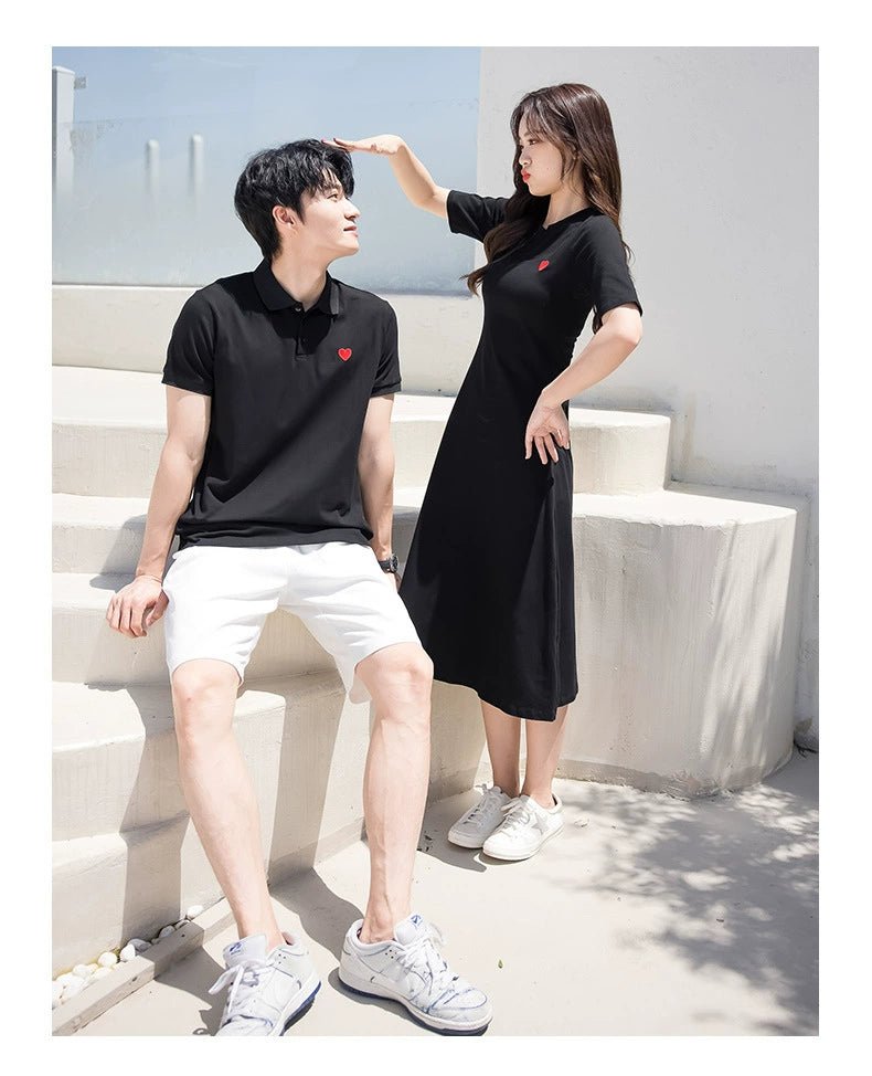 Long Dress Polo Shirt T-shirt Couple 'S Summer Clothes - Walmarkettt.com
