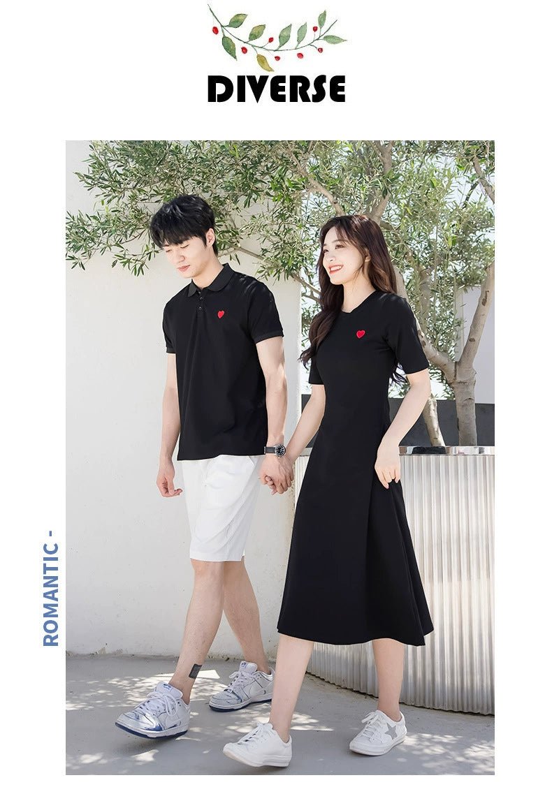 Long Dress Polo Shirt T-shirt Couple 'S Summer Clothes - Walmarkettt.com