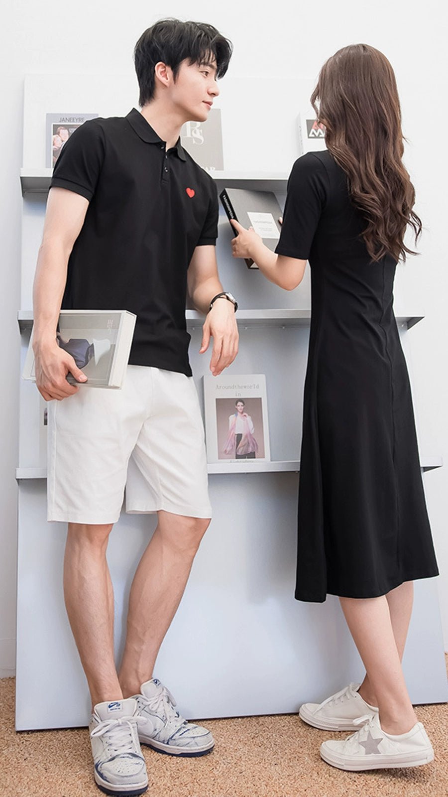 Long Dress Polo Shirt T-shirt Couple 'S Summer Clothes - Walmarkettt.com